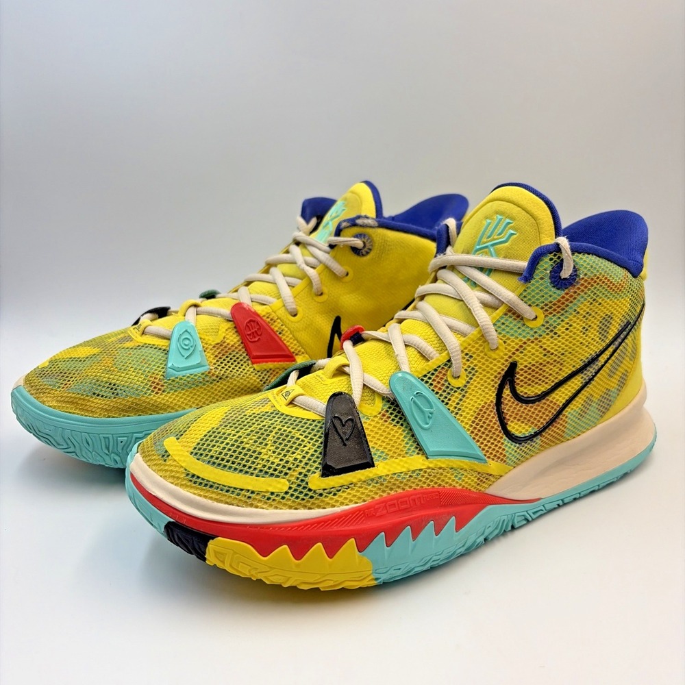 Nike Kyrie 7 Shoes Mens 10.5 1 World 1 People Multicolor Sneakers CQ9326-700